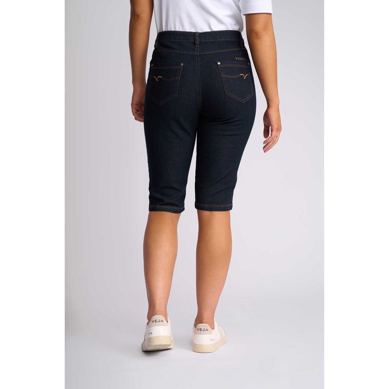 Vassalli Slim Leg Contrast Stitch Denim Short image number 1
